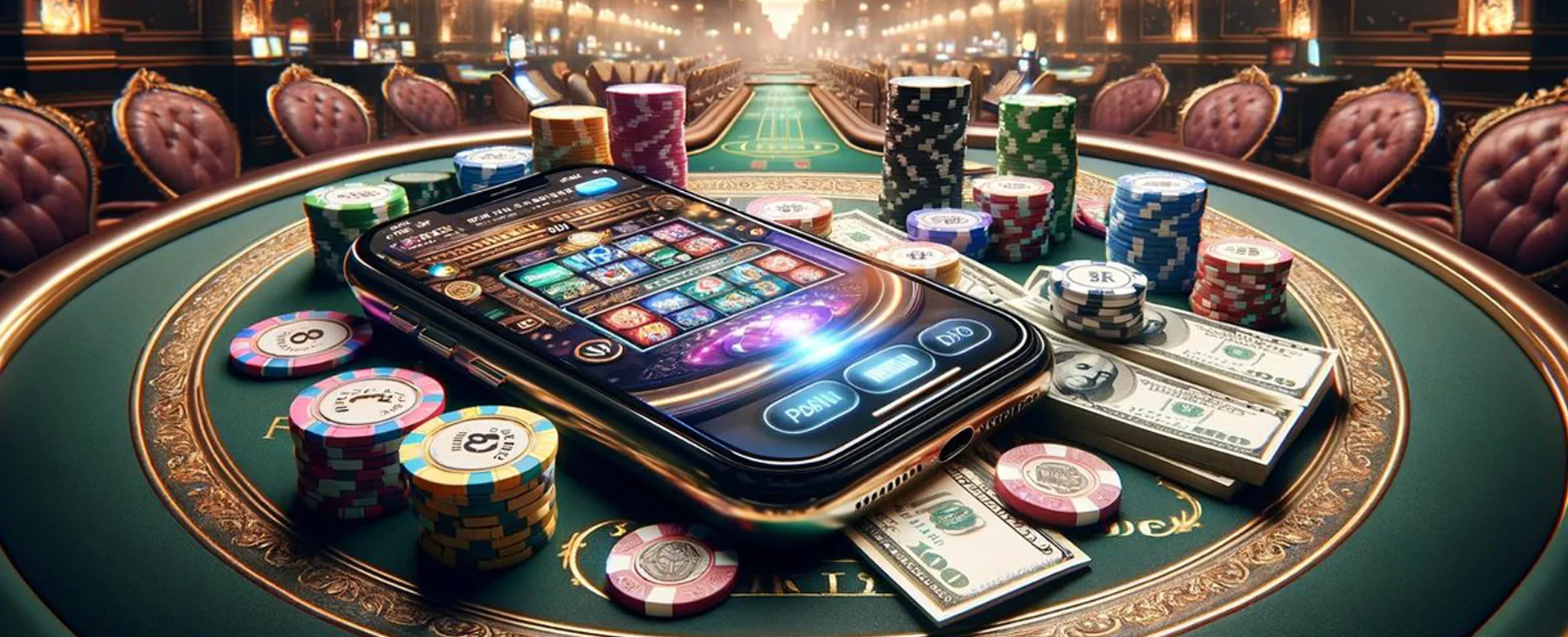 Vibrant online casino slot machine with golden coins